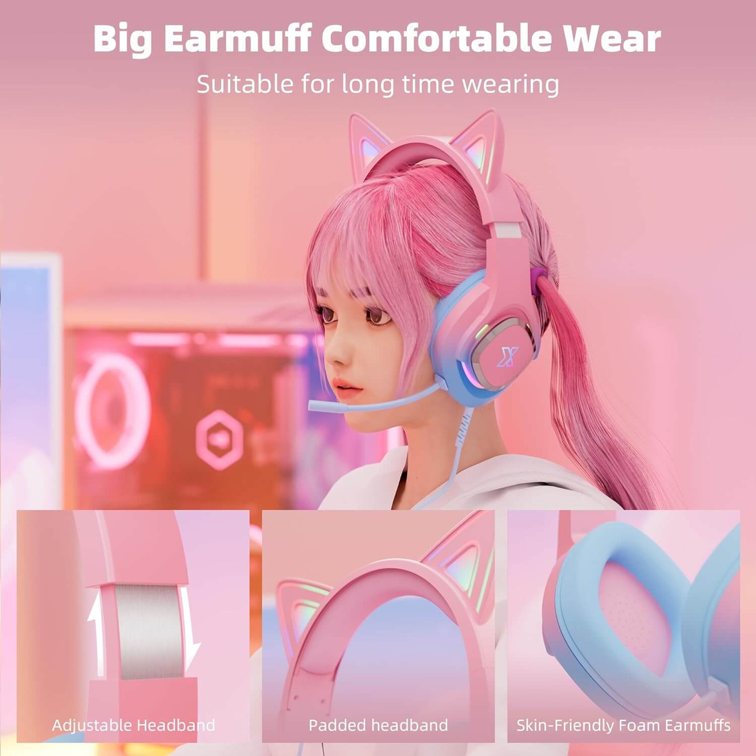 Mytrix Cat Ear Gaming Headset Mytrix Cat Ear Gaming Headset